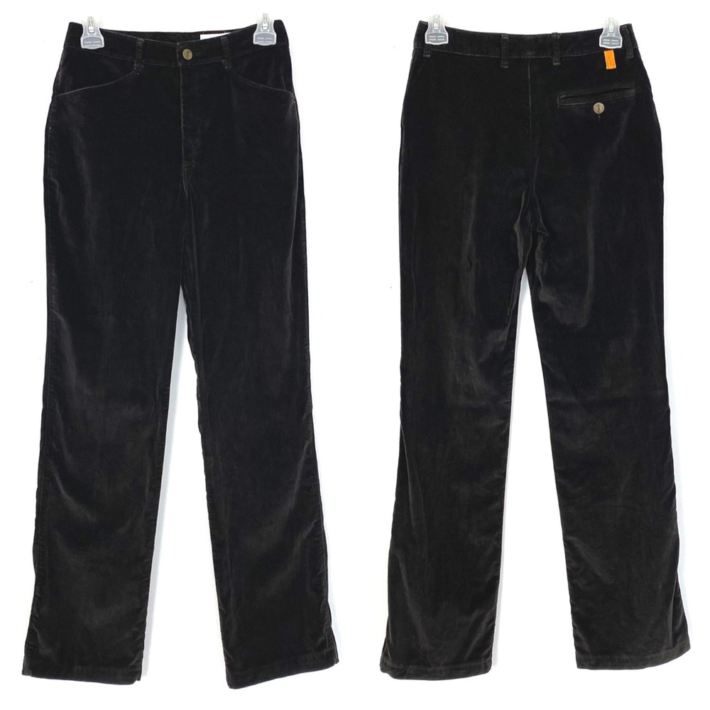Vintage YSL Velvet Dark Brown High Waist Pants